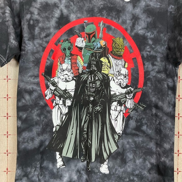 WeLoveFine X Star Wars Lord Vader Rising Gray Tie Dye Shirt Men’s Size Small New - Picture 2 of 5